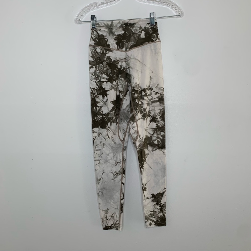 Balance Athletica green white tie dyes high waisted legging
